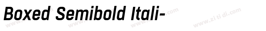 Boxed Semibold Itali字体转换